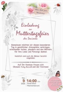 Muttertag-Einladung